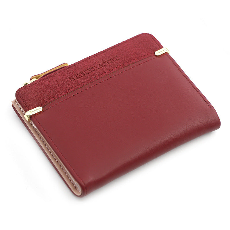 Women's Short Zip Simple Elegant Clutch Coin Purses