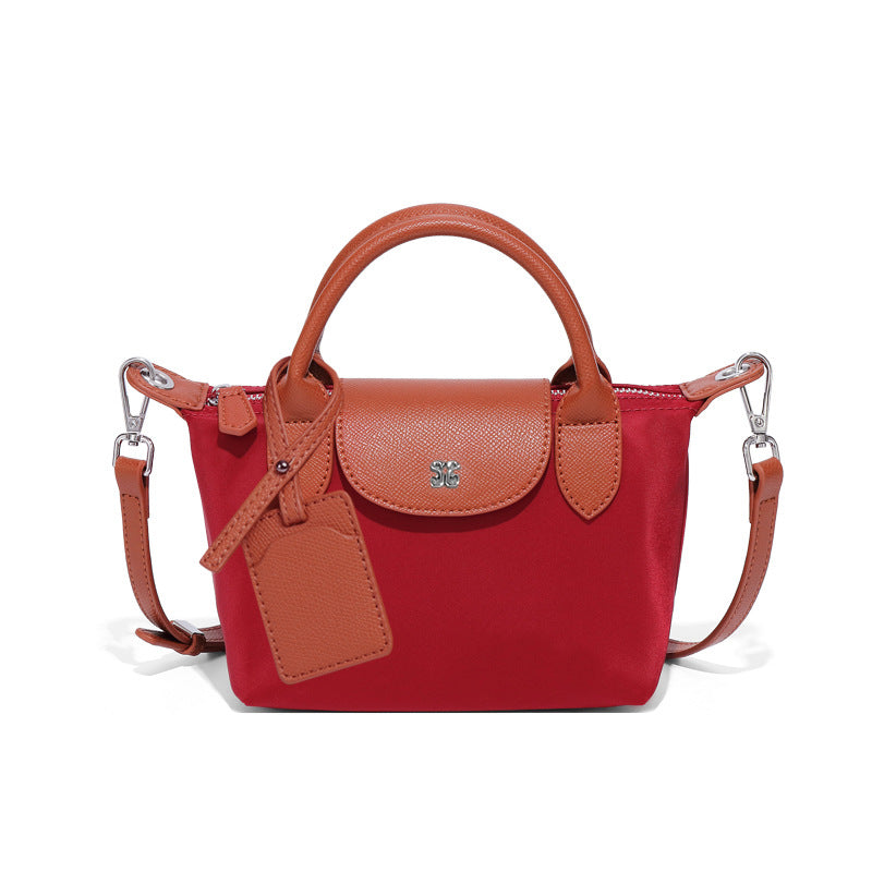 Women's French Style Mini Fashion Simple Dumpling Nylon Handbags