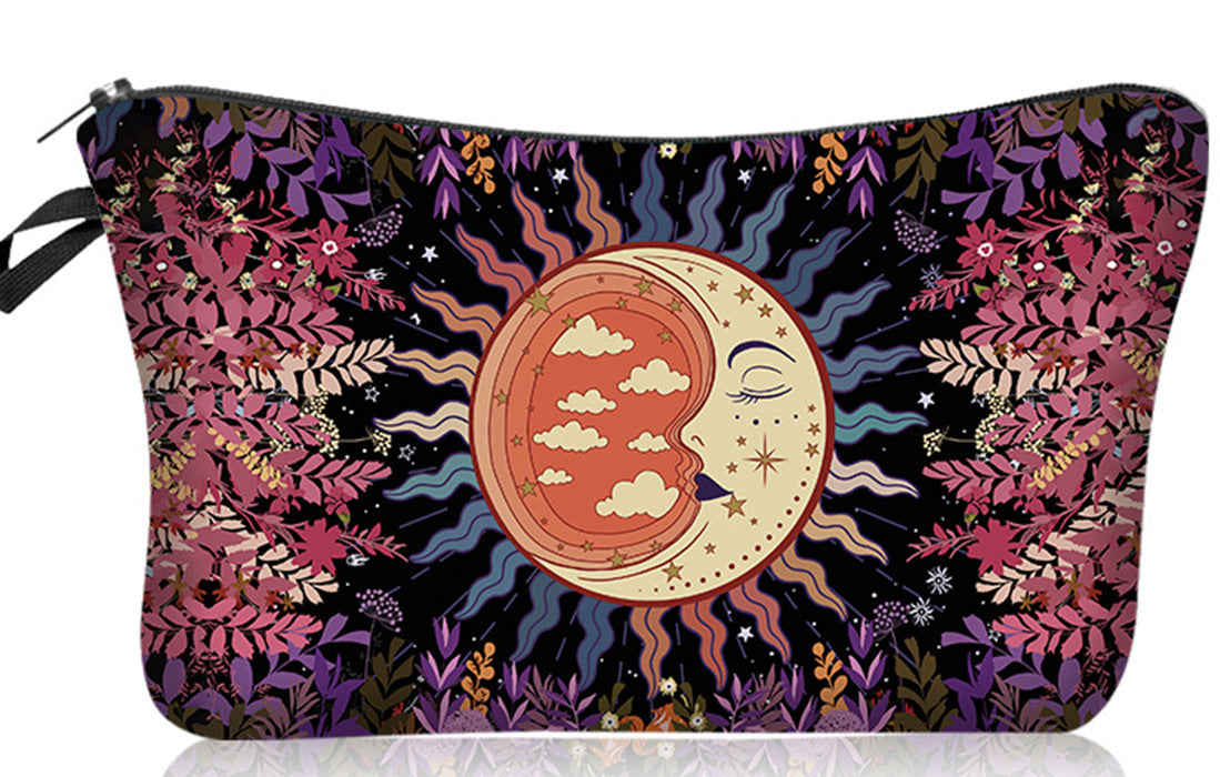 Women's Sunflower Pattern Clutch Multifunctional Toiletry Cosmetic Bags