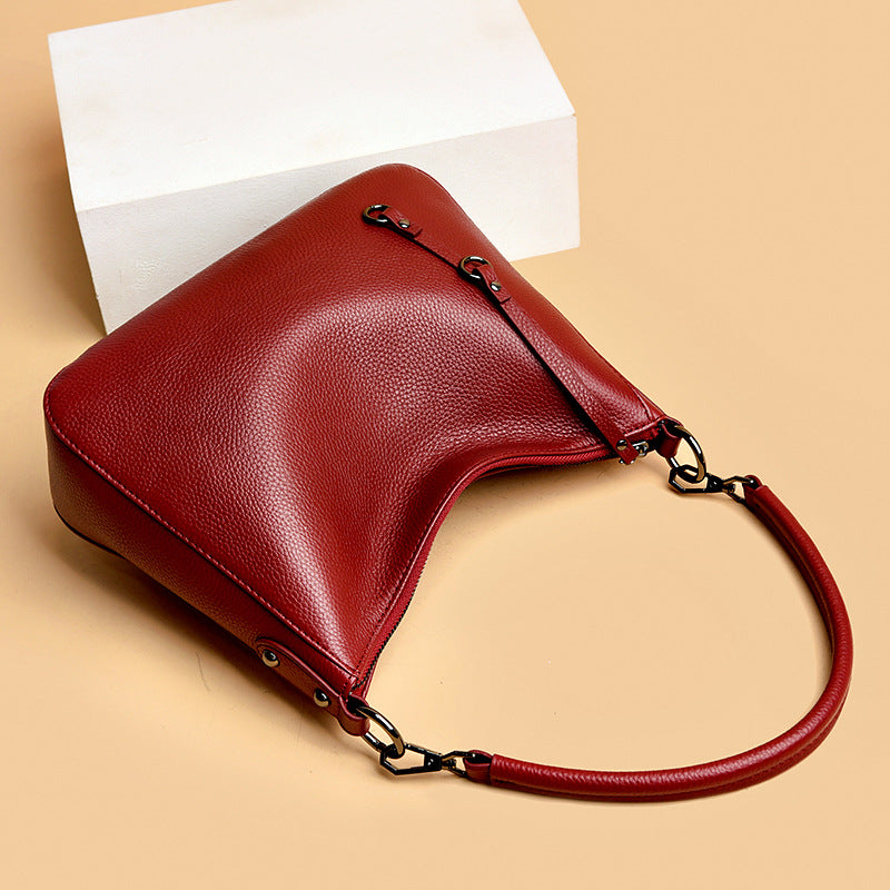Women's High-grade Large Capacity Genuine Leather Versatile Women's Shoulder Bag