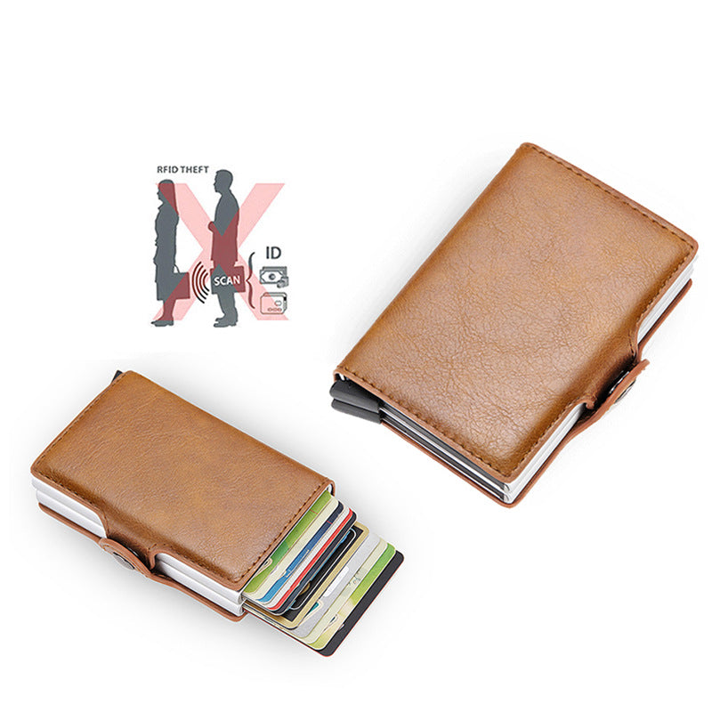 Men's Carbon Fiber Metal Automatic Pop-up Men's Wallets