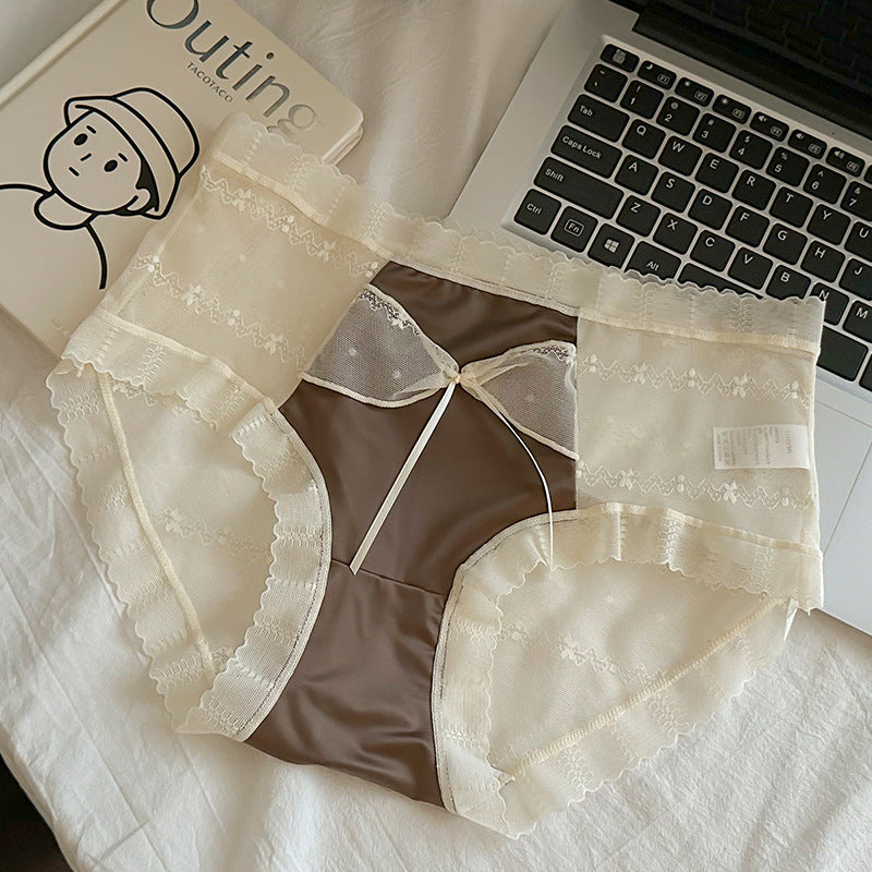 Sexy Comfortable Mulberry Silk Crotch Mid Panties