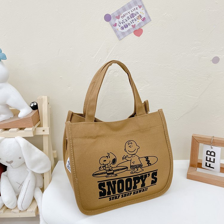 Canvas Snoopy Cute Simple Lunch Mummy Bags