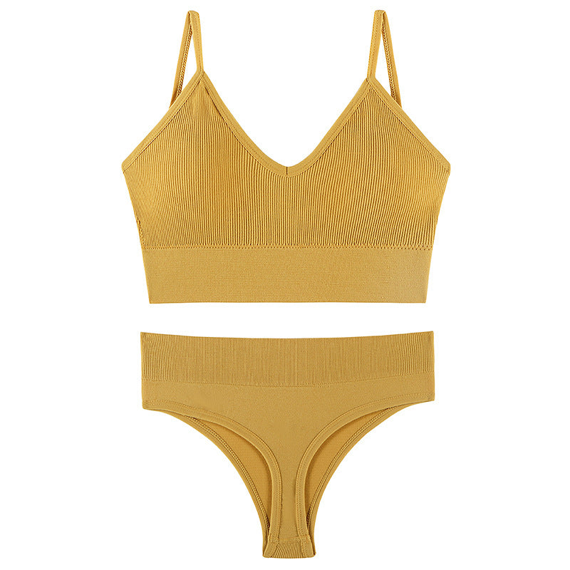 Women's French Suit Wireless Push Up Thin Lingerie Sets