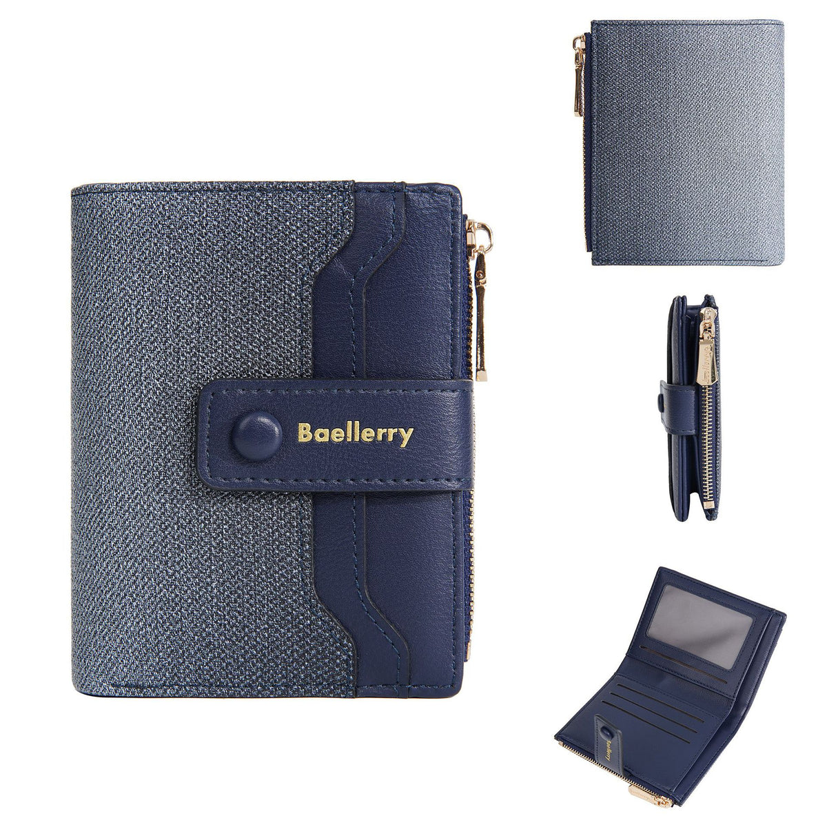Women's High-grade Short Gradient Color Zipper Ladies Wallet
