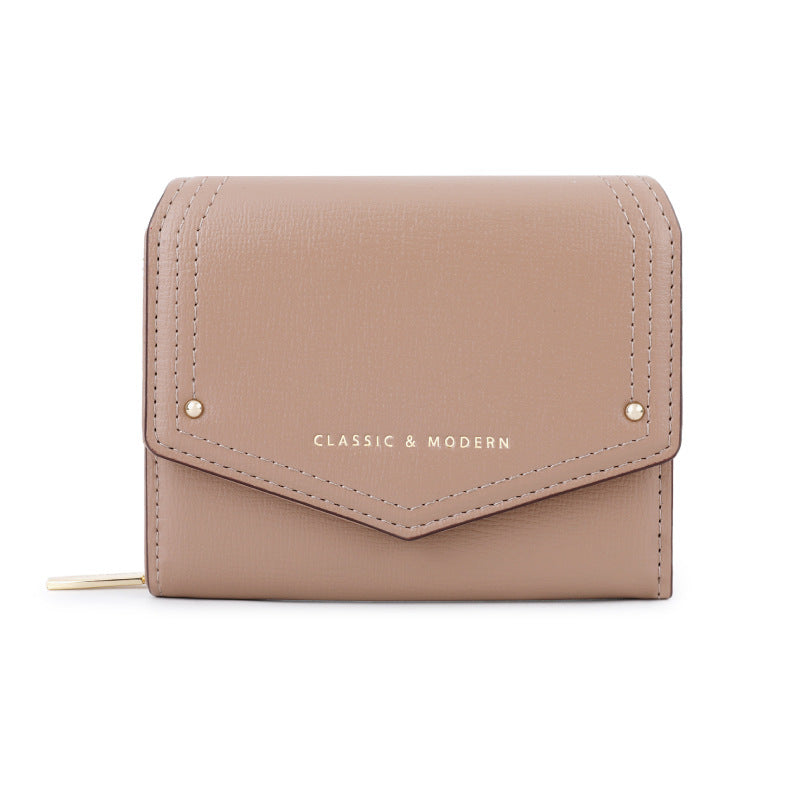 Women's Slots Korean Style Solid Color Short Ladies Wallet