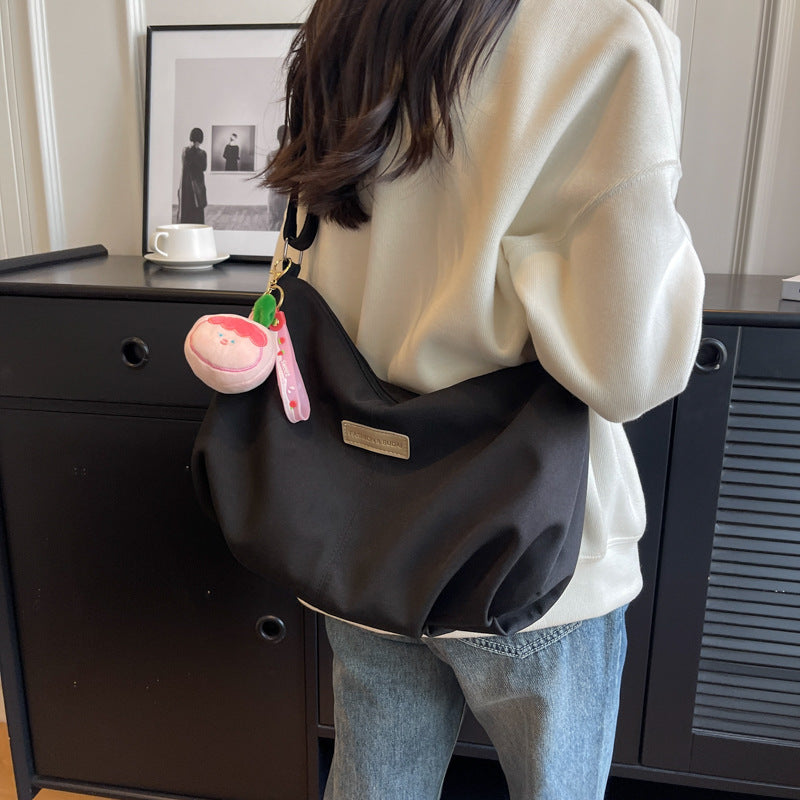 Women's Summer Canvas Fashionable Korean Style Dumpling Women's Messenger Bag