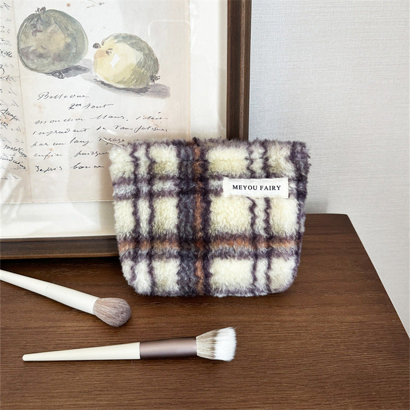 Style Plush Storage Wash Thickened Soft Glutinous Makeup Bag