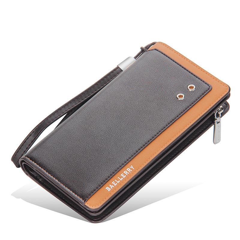 Men's Clutch Long Multiple Slots Zipper Business Men's Wallets