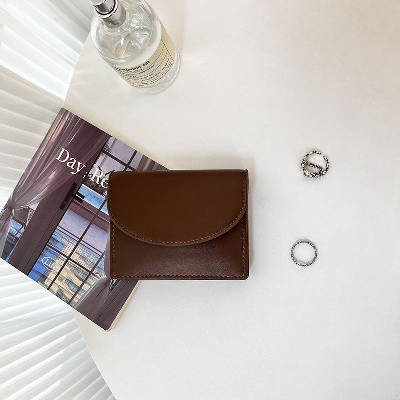 Women's Heavy Korean Style Sier Simple Cover Ladies Wallets