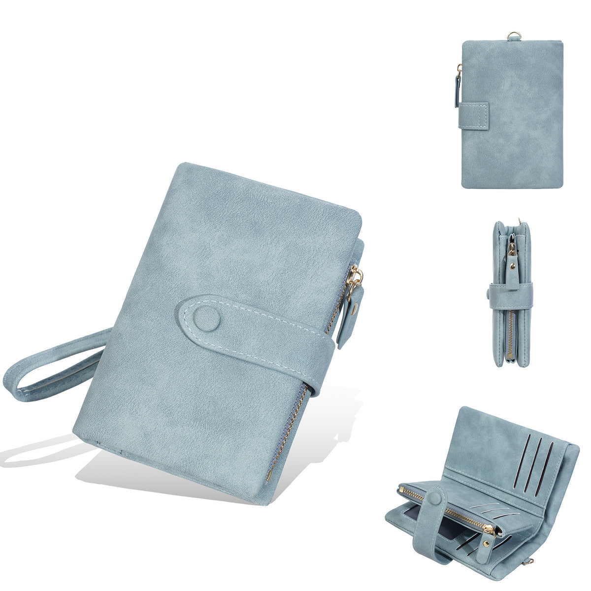 Women's Short Frosted Pattern Multiple Slots Multifunctional Fashion Ladies Wallet