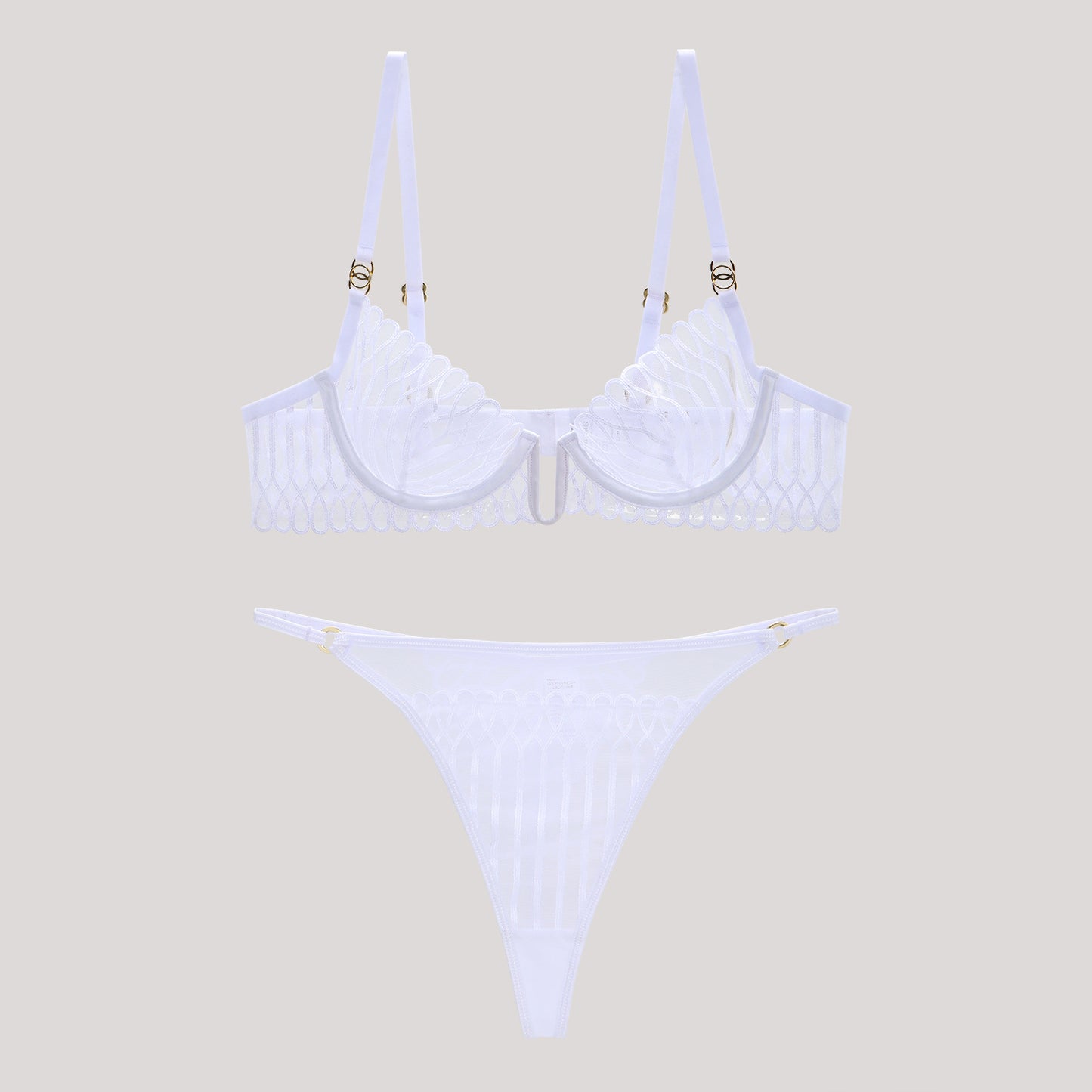 Elegant Graceful Deep Steel Ring Natural Bras